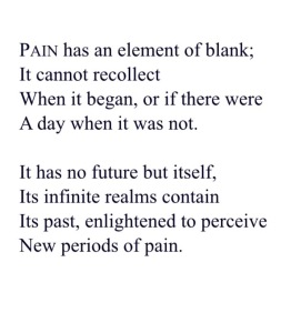Pain Poem by Emily Dickinson